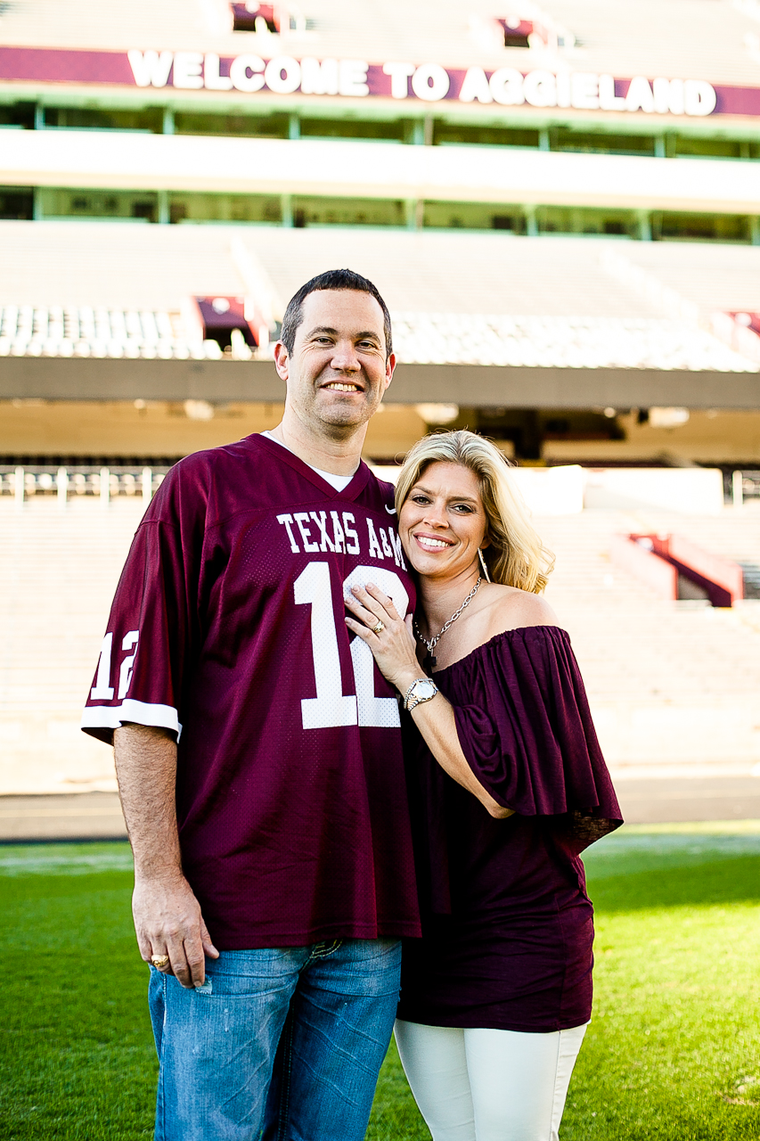 College Station Family Photographer on Kyle Field